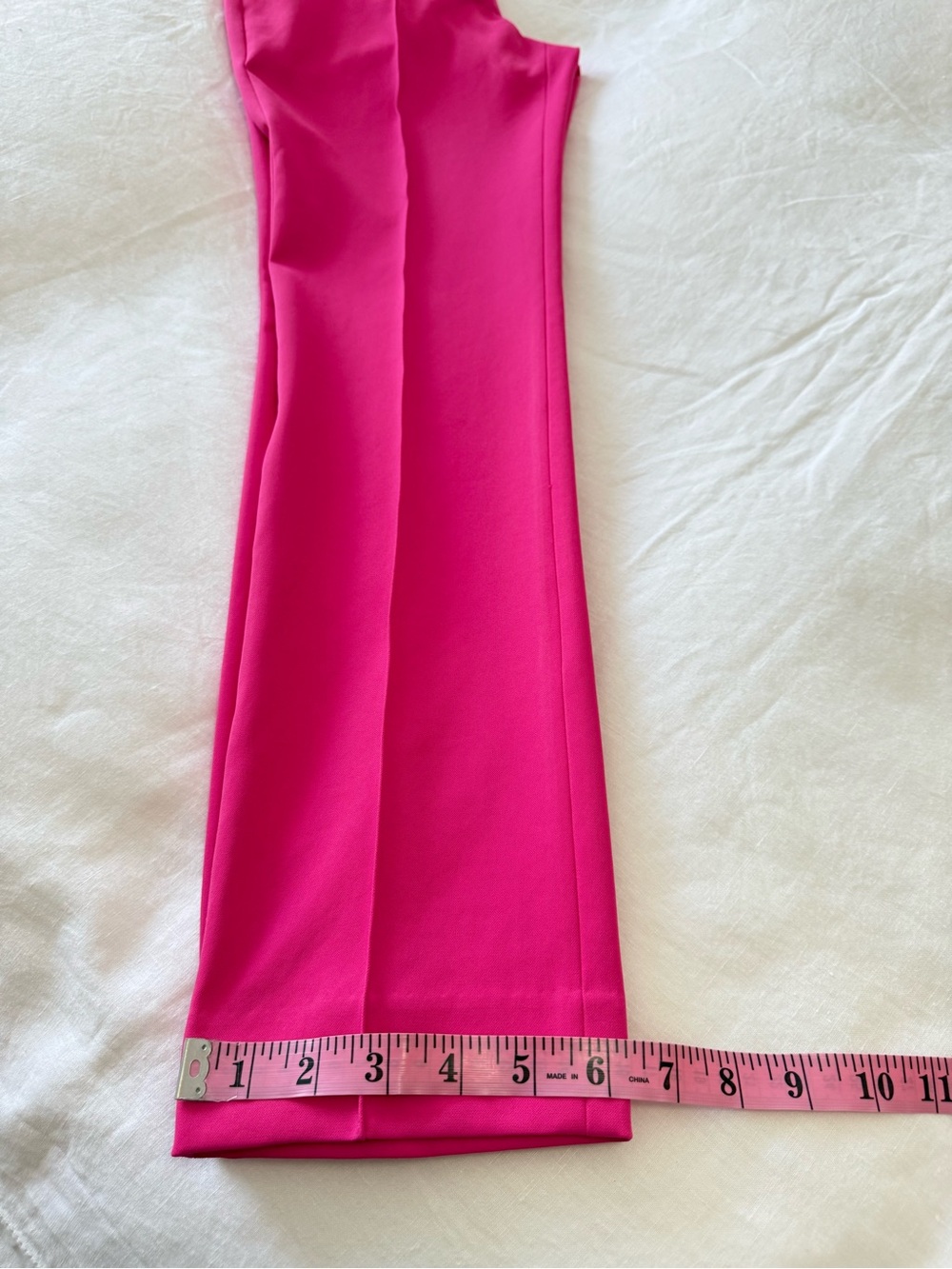 Tory Burch Sport | SZ 0 | Fuchsia Trousers Front Seam Straight Leg Ankle Pants - Picture 9 of 9